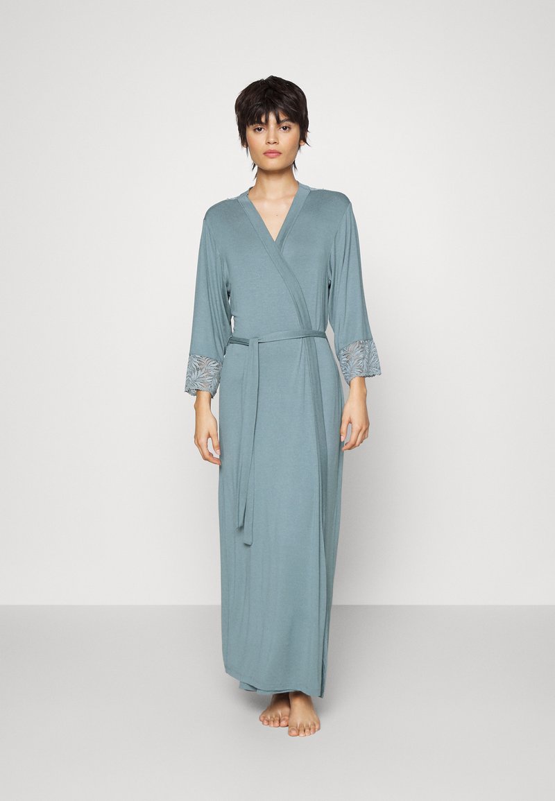 LASCANA HOLYWOOD KIMONO Dressing gown petrol/bluegrey Zalando.co.uk