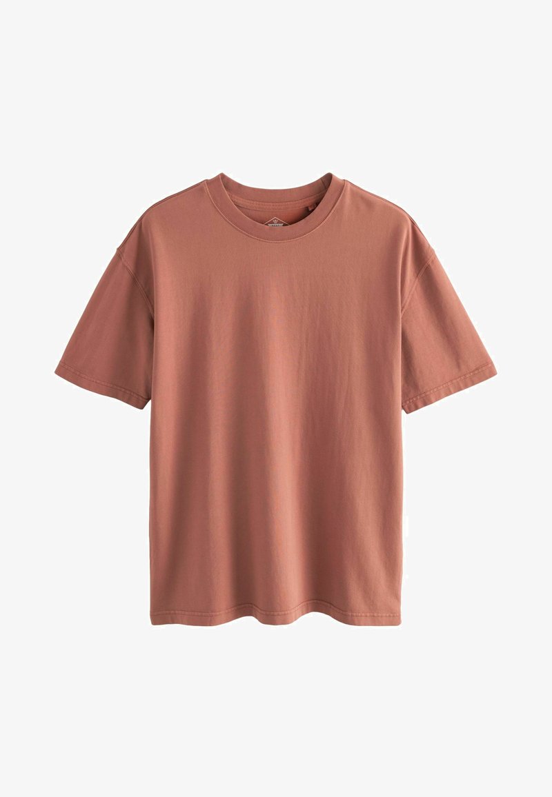 Next HEAVYWEIGHT - Navadna majica - rust red garment dye