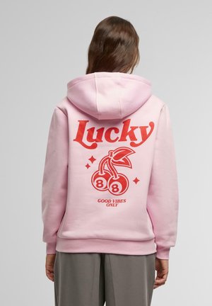 Mister Tee LUCKY CHERRY FLUFFY - Hoodie - softpink