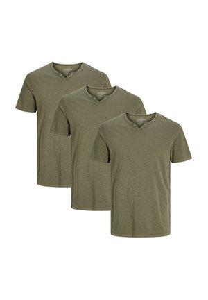 3ER PACK SPLIT - T-shirt basic - dusky green