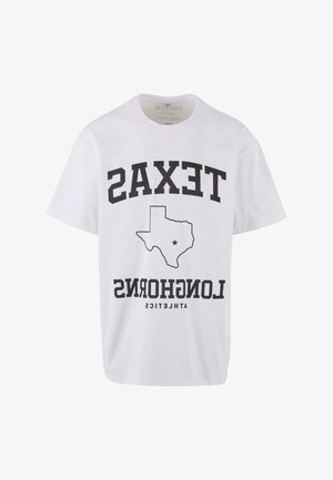 Upscale by Mister Tee, TEXAS LONGHORNS MIRRORED TEE - Trükipildiga T-särk - white