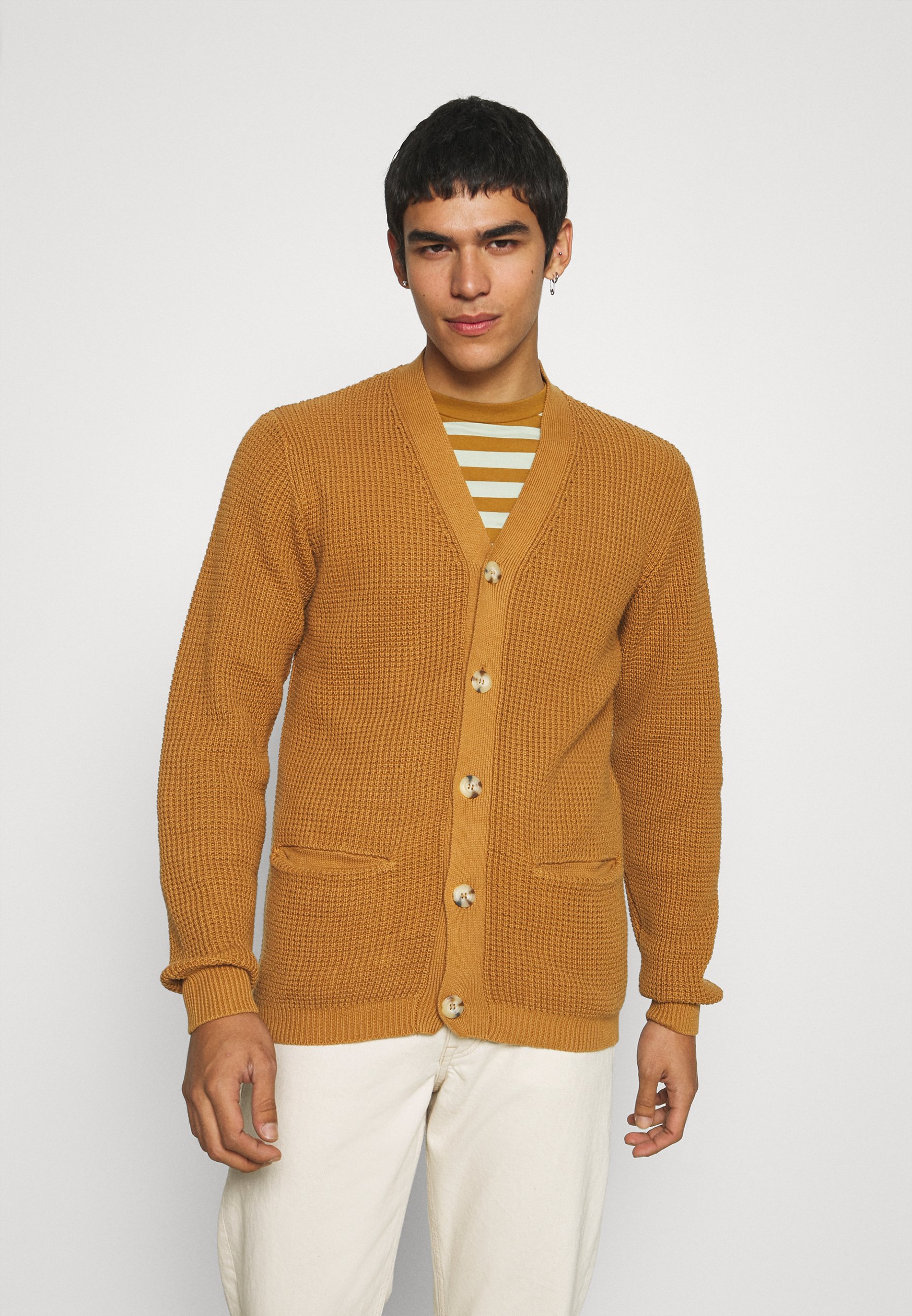 mens mustard cardigan uk
