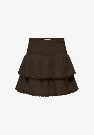 JDY, JDYTHEIS LIFE HW SMOCK SKIRT WVN DIA - Minifalda - chocolate torte