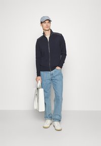 Belstaff KELBY ZIP CARDIGAN - Cardigan - washed navy