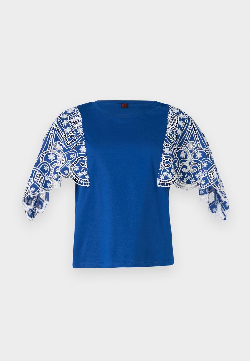 Stefanel T-shirt print koningsblauw
