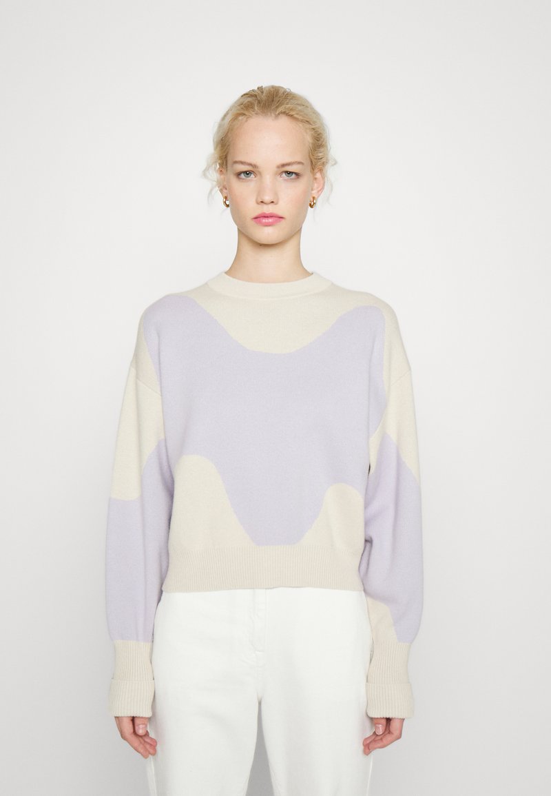 Damen Strickjacken | Marimekko TIETO LOKKI Strickpullover off white/lavender/offwhite - AA31208 Damen Strickjacken | Marimekko TIETO LOKKI Strickpullover off white/lavender/offwhite - AA31208