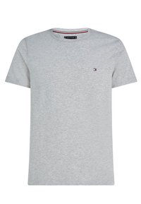 Tommy Hilfiger - CORE STRETCH SLIM NECK TEE - Basic T-shirt - Grey Thumbnail Image 1