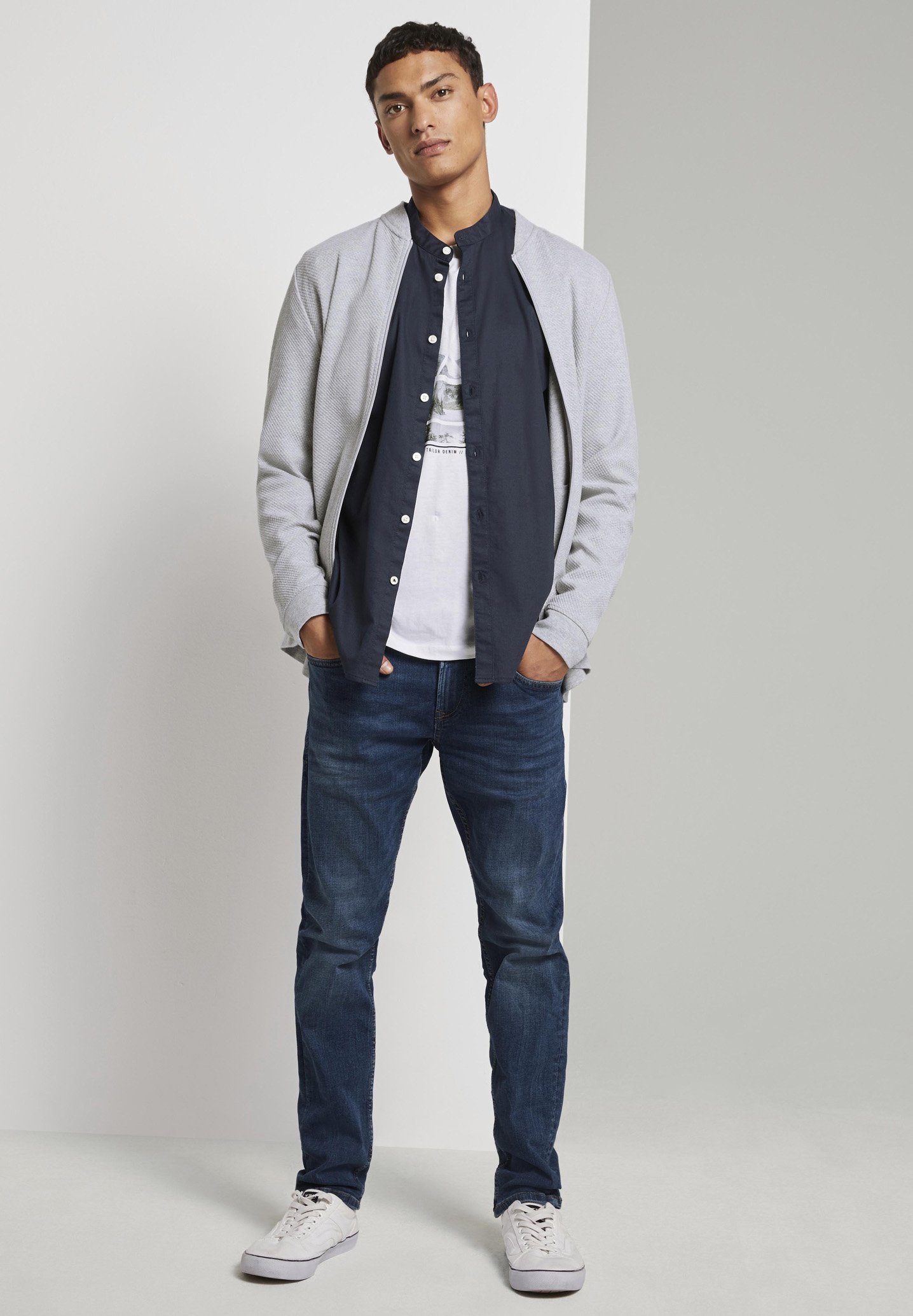 TOM TAILOR DENIM FEINES STEHKRAGEN - Camicia - sky captain blue/blu scuro -  Zalando.it