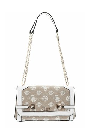 Guess LORALEE CONVERTIBLE FLAP - Sac à main - white logo