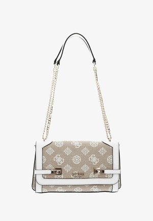Guess LORALEE CONVERTIBLE FLAP - Sac à main - white logo