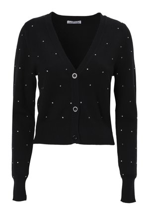 INFLUENCER RHINESTONES - Chaqueta de punto - black
