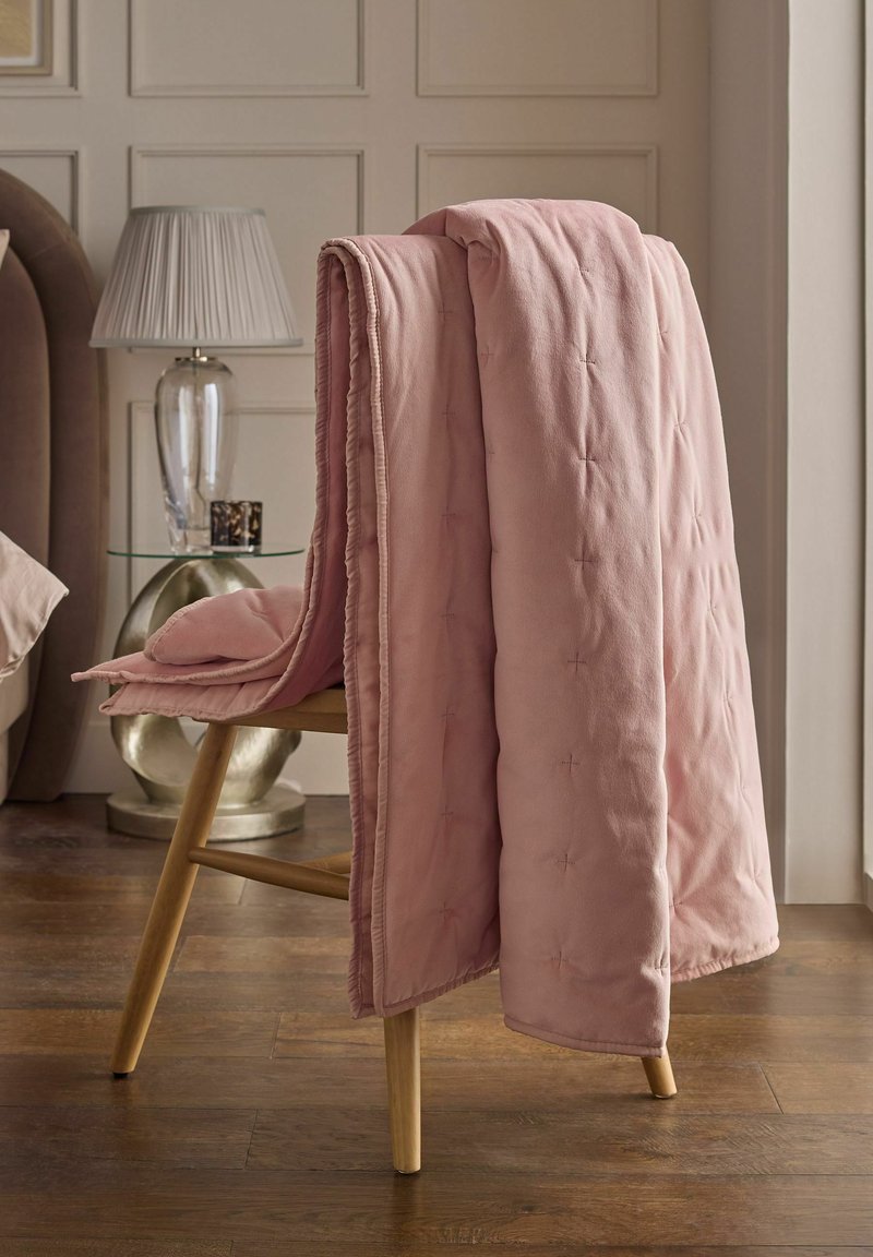 Next ELSIE VELVET QUILTED BEDSPREAD UNISEX - Tagesdecke - pink