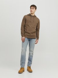 Jack & Jones JJEBASIC HOOD - Felpa con cappuccio - otter