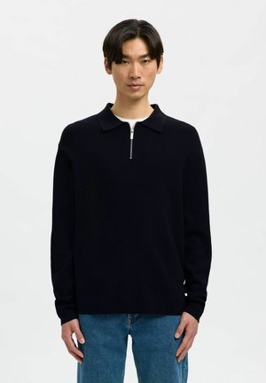 SLHTELLER  HALF ZIP - Strickpullover - sky captain