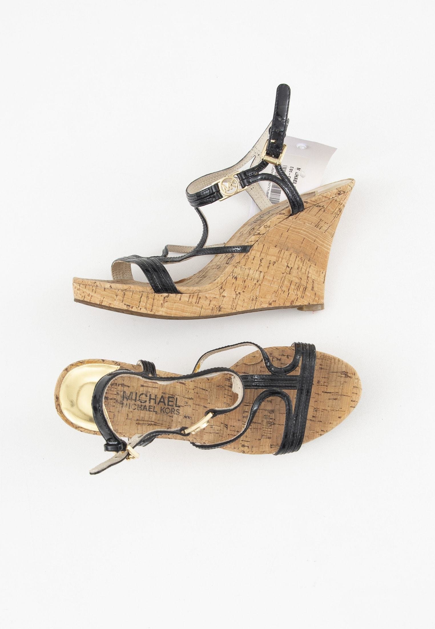 MICHAEL Michael Kors Sandalias de cuña - black/negro - Zalando.es