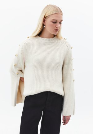 WITH BUTTON DETAILS - Pullover - silver birch