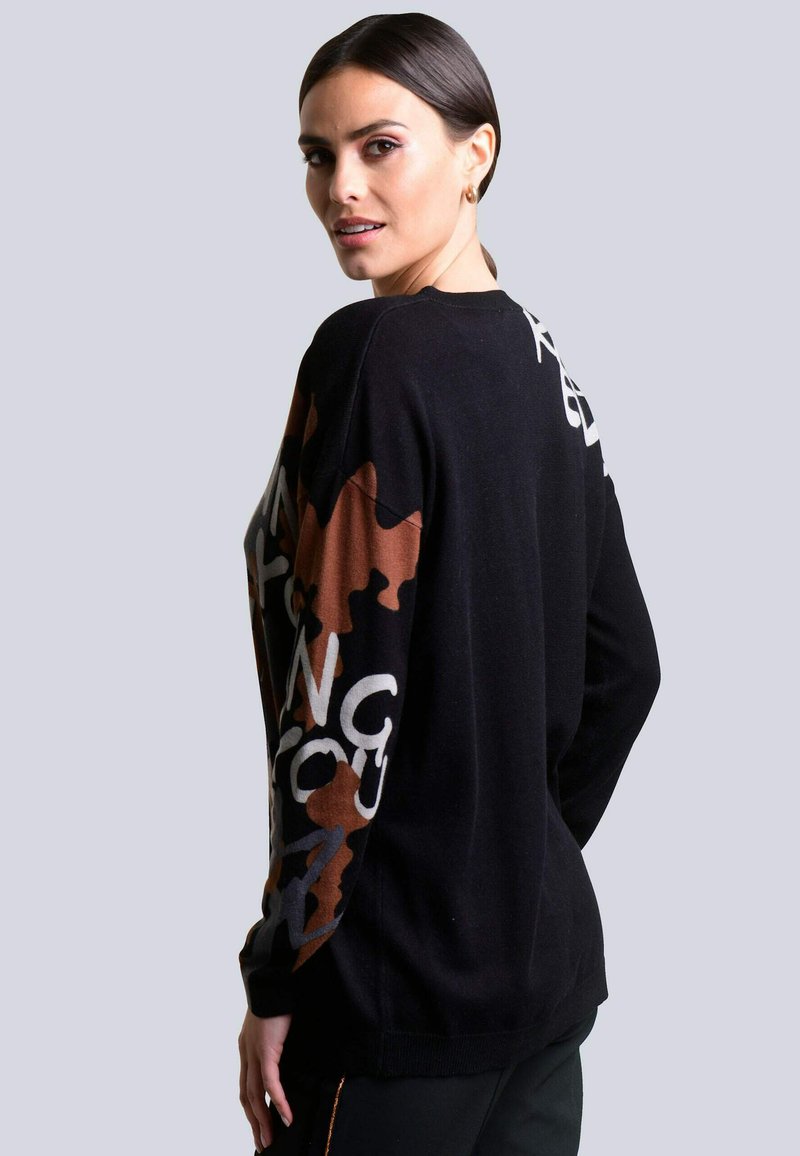 Damen Strickjacken | Alba Moda Strickpullover black/schwarz - XW12144 Damen Strickjacken | Alba Moda Strickpullover black/schwarz - XW12144