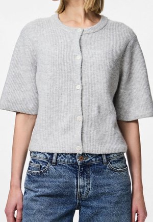 Cardigan - mottled light grey