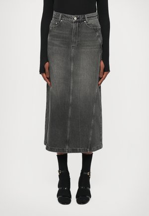 DIAMOND SKIRT - Gonna di jeans - black vein