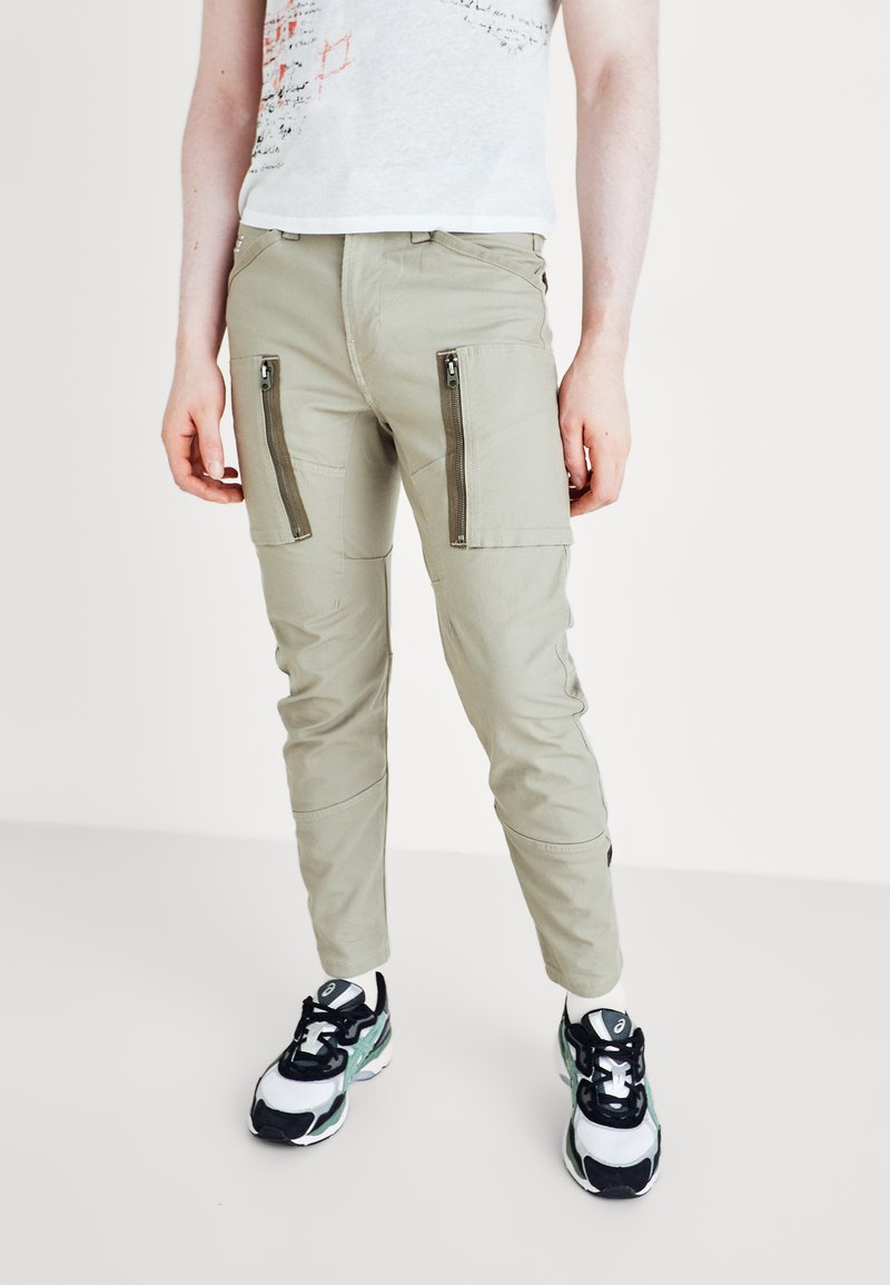 G-STAR ZIP 3D SKINNY - Pantalones - elephant skin