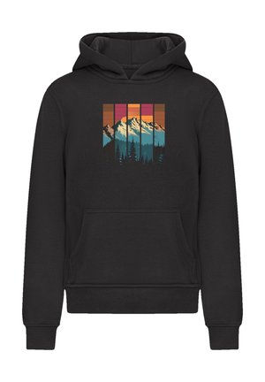 BERG SONNENUNTERGANG RETRO - Hoodie - schwarz