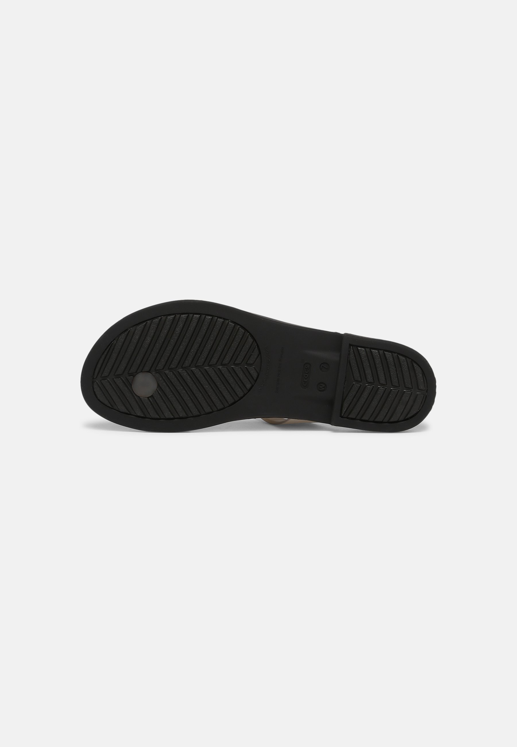Crocs TULUM - Bade-Zehentrenner - black/schwarz - Zalando.ch
