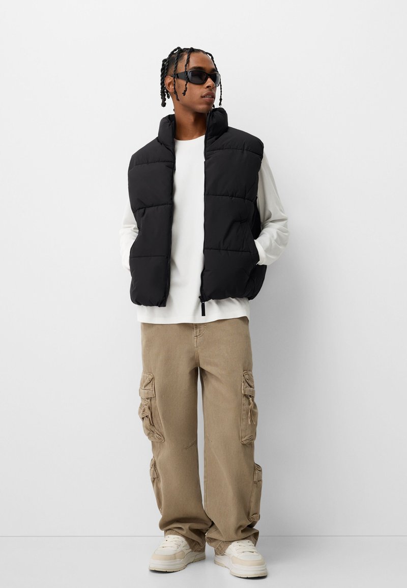 Bershka Bodywarmer zwart Bershka Bodywarmer zwart