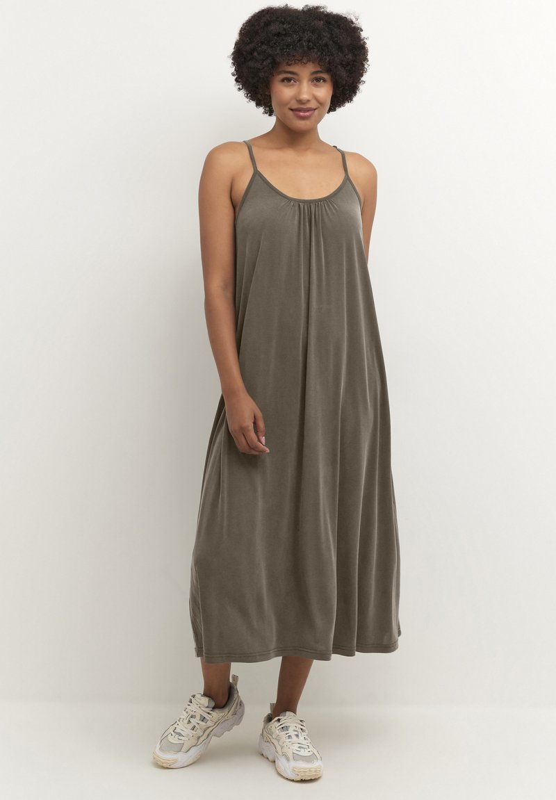 Culture KAJSA STRAP Jersey dress sea turtle/brown Zalando.ie