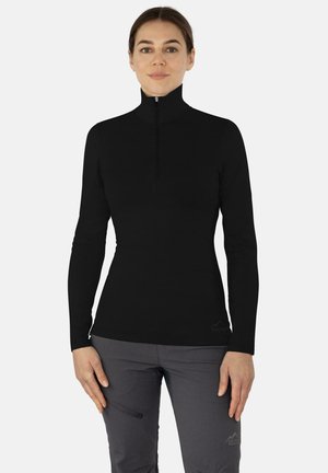normani Outdoor Sports MIT 1/4 ZIPPER LAUNCESTON - Long sleeved top - schwarz