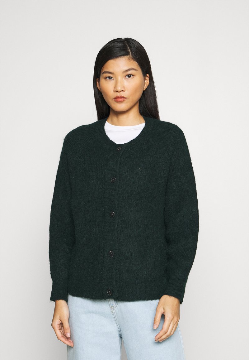 Selected Femme SLFLULU CARDIGAN - Casaco de malha - scarab melange