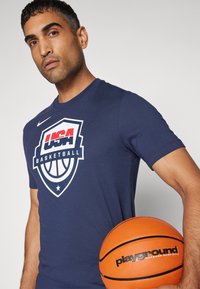 Nike Performance USA TEE  - Landslagsklær - obsidian/white