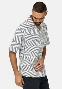 INDICODE JEANS KURZARM INPROVO - Vapaa-ajan kauluspaita - charcoal mix