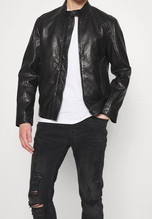 Leren jas - black