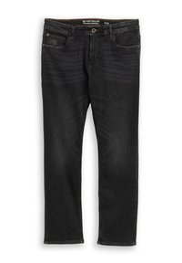 Jeans in denim nero con vestibilità dritta, design a cinque tasche e dettaglio del logo sul retro. Stile classico con leggeri sbiadimenti e costruzione robusta.