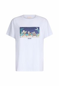 WITH RHINESTONES - Camiseta estampada - white