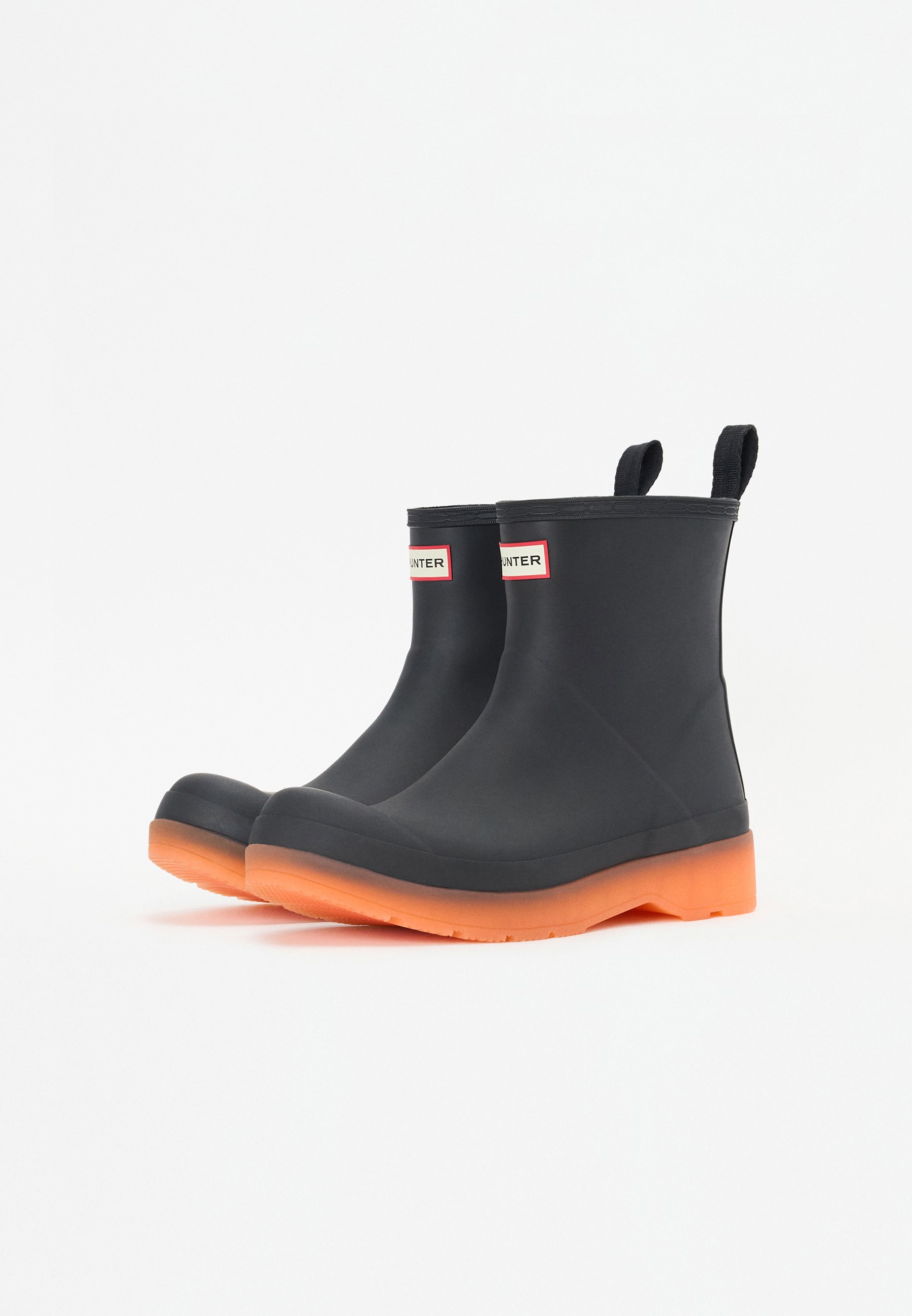 Hunter ORIGINAL MENS PLAY SHORT BOOT - Wellies - black/coral rose