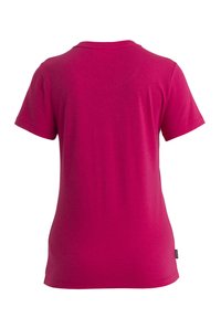icebreaker MERINO CENTRAL CLASSIC - T-Shirt print - DARK PINK