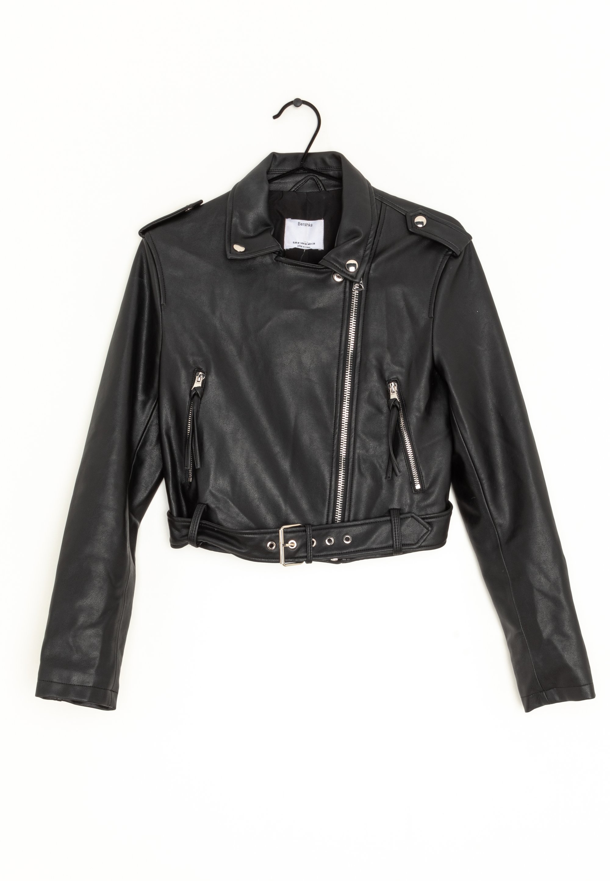 Bershka Bikerjacke Lederimitat Damen Bershka – Oversize-Jacke Aus