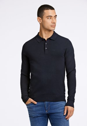 Lindbergh LONG SLEEVE  - Polo - navy