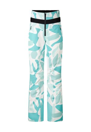 Pantalons de ski - eisblau weiß