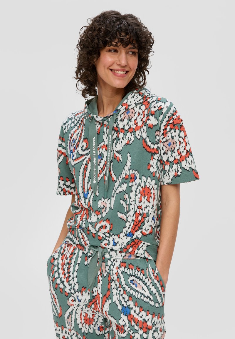 s.Oliver MIT HALBLANGEN ÄRMELN - T-Shirt print - minze