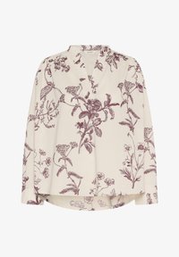ShiromaPW Blus i tawny port botanical print färg ShiromaPW Blus i tawny port botanical print färg