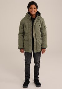 WE Fashion Zimní kabát - green
