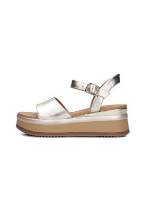 Inuovo Sandalen met plateauzool - goud