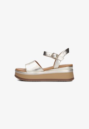 Inuovo Sandalen met plateauzool - goud