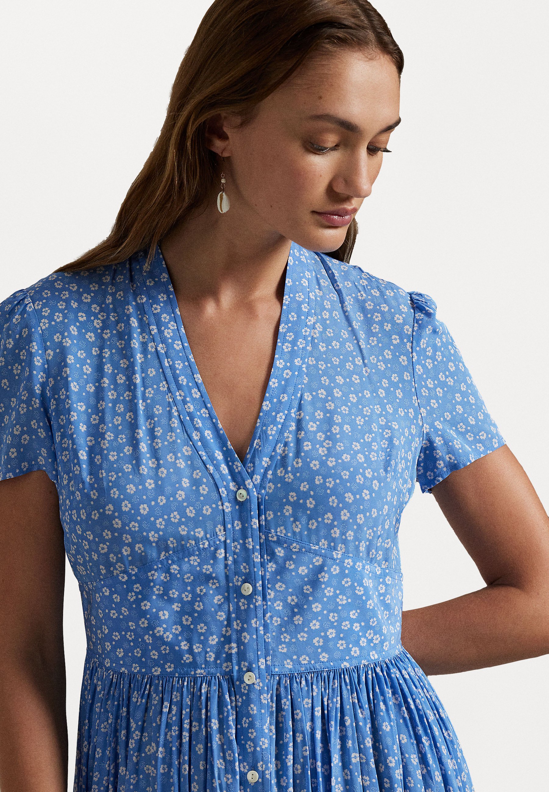 ワンピース Short Sleeve Polo Dress Hazzys / Short Sleeve Polo Dress – Navy & White レディース