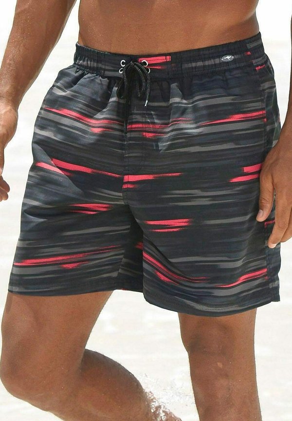 Badeshorts - schwarz grau