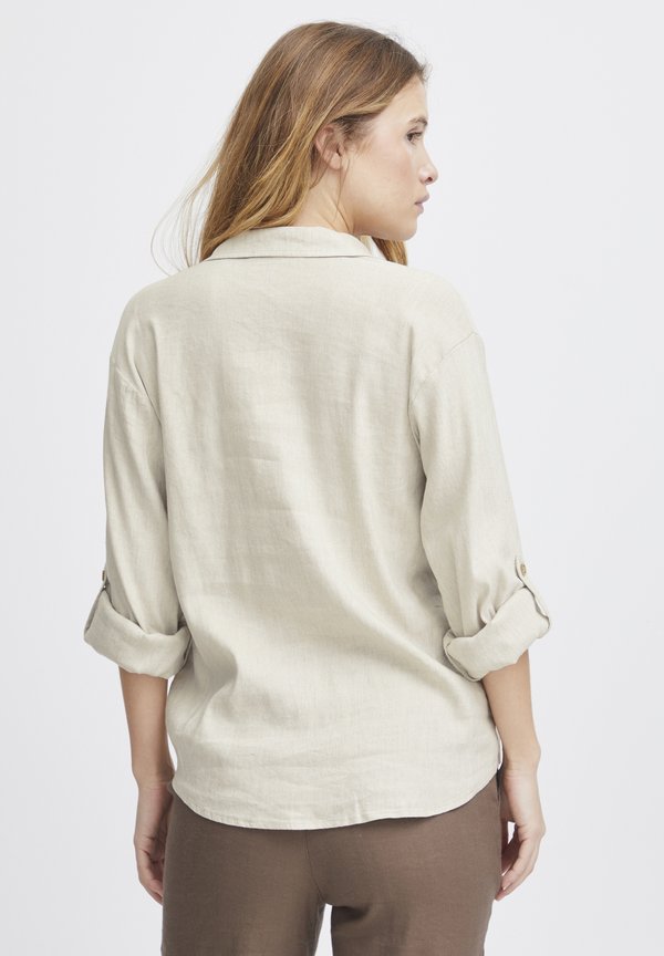 pzluca - Button-down blouse - sandshell melange4