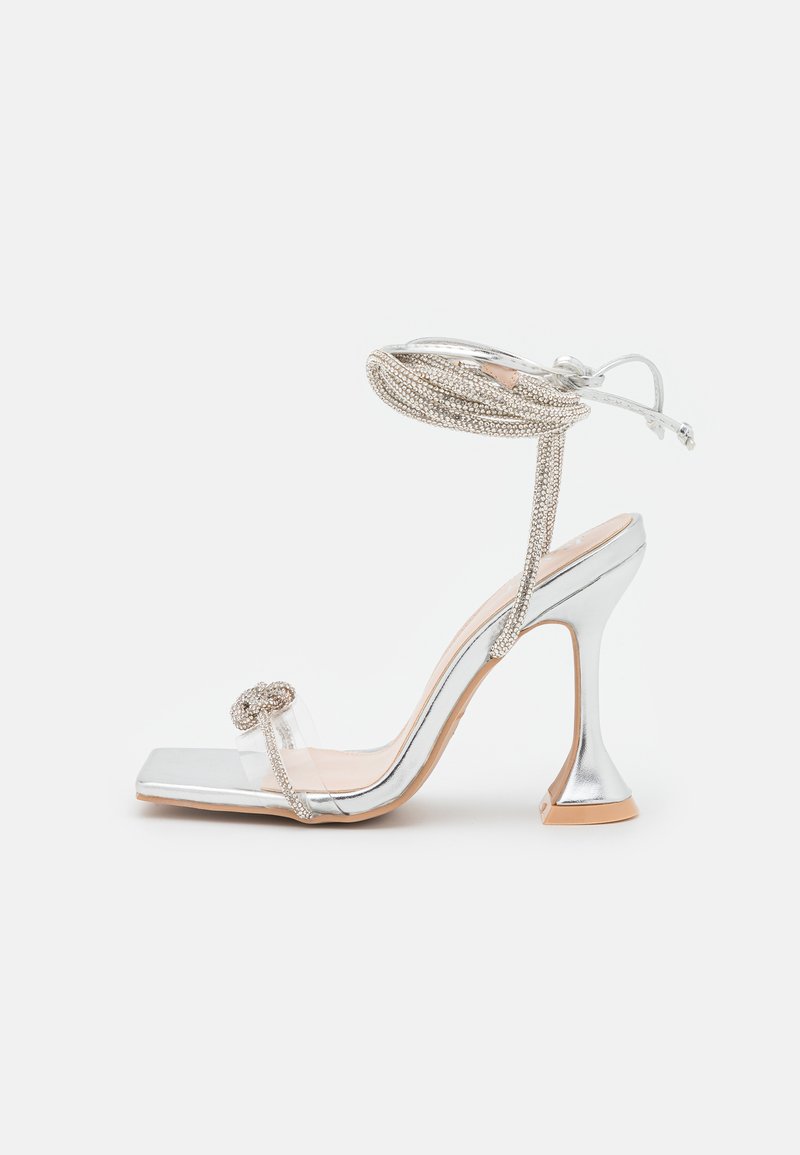 Raid Sandalen met hoge hak zilverkleurig