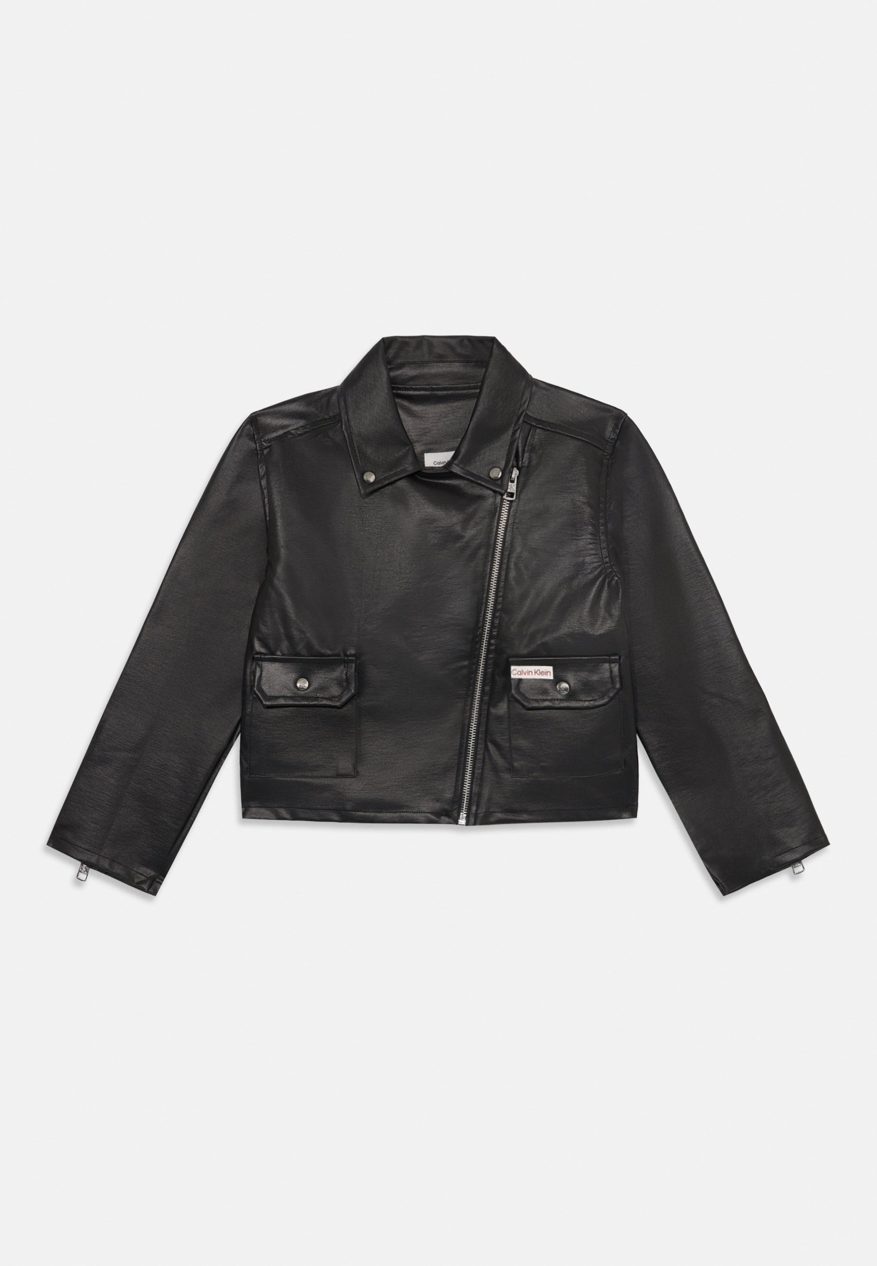 Calvin Klein Jeans BIKER JACKET Imitatieleren jas black/zwart